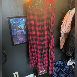 Plaid maxi skirt